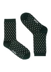 Green dotted women's socks SKADT-0058A-54(Z24)-01