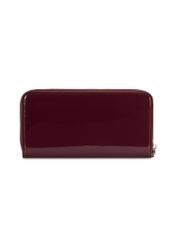 Large burgundy women's wallet POREC-0418-49(Z25), back view of the product on a white background.