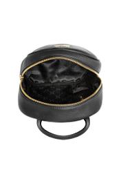 Black leather women's backpack TORES-1228-99(W26), product view from above on a white background.