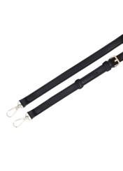 Quilted black women's handbag TOREC-1312-99(Z26), close-up view of the straps on a white background.