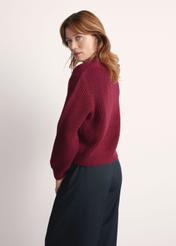 Burgundy women's sweater SWEDT-0162-4D(Z26)
