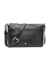Black leather women's handbag TORES-0982D-99(Z25), front product view on white background.