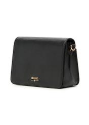 Women's black leather messenger bag TORES-1316-99(Z26) - diagonal product view, on a white background.