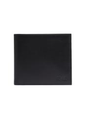 Black men's leather wallet PORMS-0714-99(Z26), front product view on white background.
