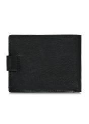 Men's black leather clasp wallet PORMS-0606-99(W24)-02