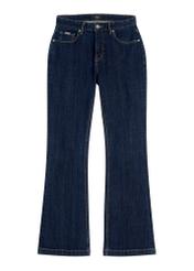 Navy blue wide leg jeans JEADT-0015-7H(W26) - front view of the product, on a white background.