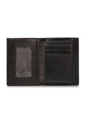 Leather unbuttoned brown men's wallet PORMS-0554-89(W24)-05