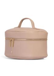 Beige round women's cosmetic bag TOREC-0919A-81(W25)-02