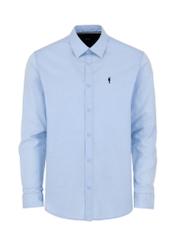 Blue men's shirt KOSMT-0323-60(W24)-04