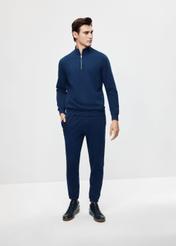 Navy blue men's sweatpants SPOMT-0101-68(Z24)