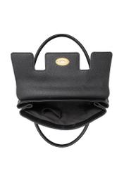 Black large women's handbag TOREC-1139-9I(W26), product view inside on white background.