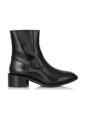 Women's black leather boots BUTYD-1025-99(Z23)-01