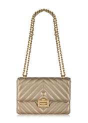 Gold quilted women's handbag TOREC-0528B-28(Z24)-01