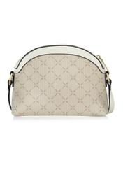 Beige semicircular messenger bag with monogram TOREC-1025-81(W25)-04