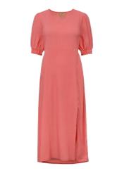 Pink dress with slit SUKDT-0153-31(W23)-05