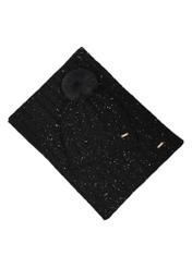 Black hat and scarf set ZESTD-0014-99(Z26), front view of the product on a white background.