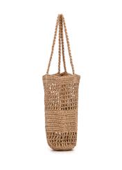 Women's straw beige shopper bag TOREC-0924-1E(W26), side product view on white background.
