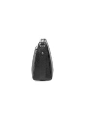 Black leather women's handbag TORES-0982D-99(Z25), product view from the side on a white background.