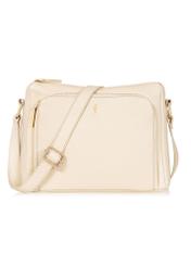 Cream leather handbag for women TORES-0983-12(W24)-01