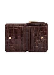 Brown women's croco wallet PORES-0888-1H(W26), product view inside on white background.