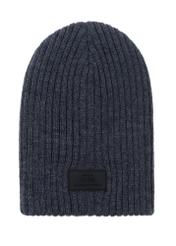 Men's navy blue winter cap CZAMT-0011-69(Z23)-01