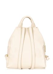 Cream women's backpack made of imitation leather TOREC-0923A-12(W25)-04