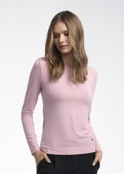 Bluzka damska basic z długim rękawem LSLDT-0037-34(Z22)-01
