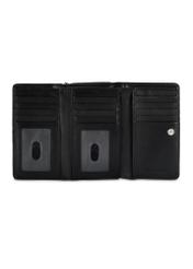 Large black leather women's wallet PORES-0801R-98(Z25), product view inside on white background.