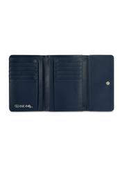 Navy blue medium women's wallet POREC-0419-69(Z25) - top view of the open product on a white background.