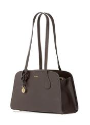 Brown shoulder bag TOREC-1236-1H(W26), diagonal product view on white background.