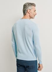 Blue cotton men's sweater SWEMT-0100-62(W24)-03