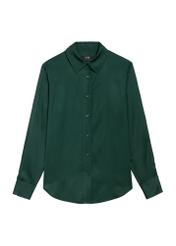 Dark green women's shirt KOSDT-0172-54(Z25), front product view on white background.