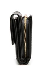 Black women's wallet POREC-0426-99(Z25), product view from the side on a white background.