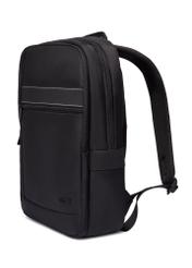 Black two-compartment men's backpack TORMN-0421-99(Z26), diagonal product view on a white background.