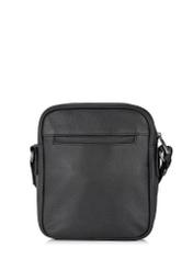 Black leather men's bag TORMS-0251B-99(Z25), product view from the back on a white background.
