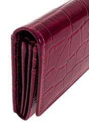 Women's leather pink wallet PORES-0889B-5B(Z26), close-up of the product detail on a white background.