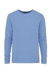 Blue men's basic sweater SWEMT-0128-62(W24)-04