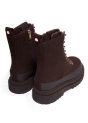 Women's leather ankle boots BUTYD-1342-1I(Z26), back view of the product on a white background.