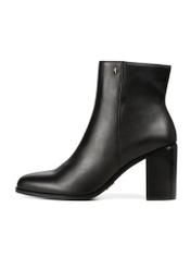 Black leather women's ankle boots BUTYD-1213-99(Z25)