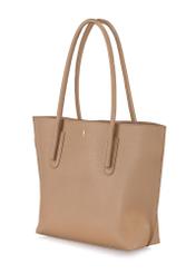 Beige women's shopper bag TOREC-0938-82(W24)-03