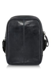 Men's navy blue leather bag TORMS-0105-69(W23)-04