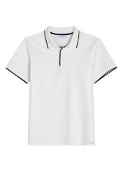 Men's cream polo shirt POLMT-0092-0B(W26)