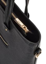 Black leather shopper bag TORES-0728D-99(Z25)