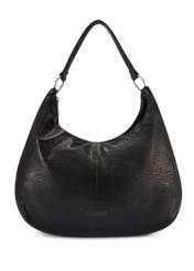 Black leather women's handbag TORES-1242-99(W26), front product view on white background.