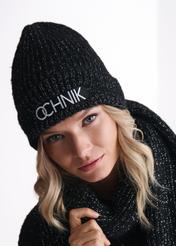 Black women's hat with the OCHNIK logo CZADT-0075A-99(Z24)-01