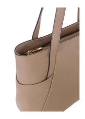 Beige leather handbag for women TORES-0980-81(W24)-05