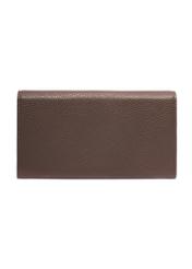 Dark beige women's wallet with cream interior POREC-0439-1K(Z26) - product view from the back, on a white background.