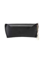 Black glasses case POREC-0435-99(W26), front product view on white background.