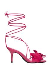 Fuchsia high heel sandals BUTYD-1236-5E(W26) - side view of the product, on a white background.