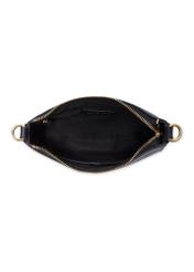 Black women's shoulder bag TOREC-1189-99(W26) - product view from above, on a white background.